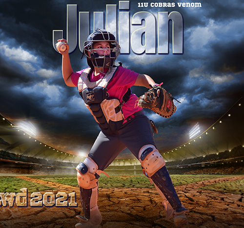 Teen baseball portrait