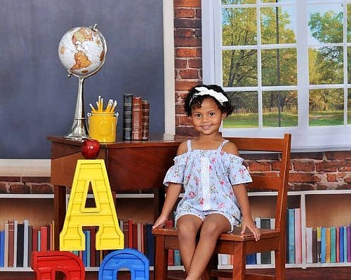   Young girl in school photo